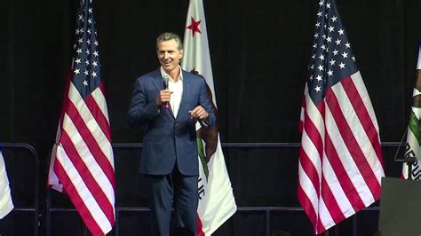 Demonstrators pressure Newsom on single-payer healthcare system at state party's convention